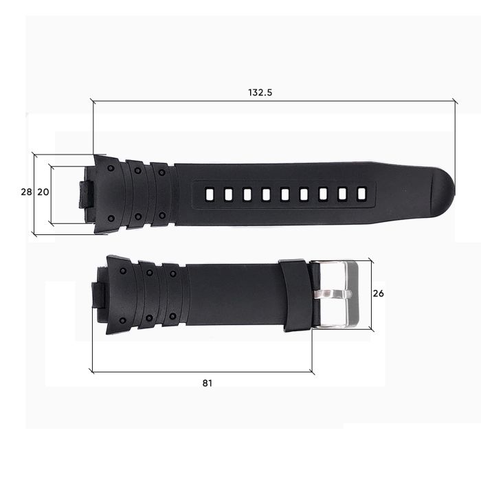 Ремешок для часов Skmei 1068/1301/1231/1560/1820BK Black