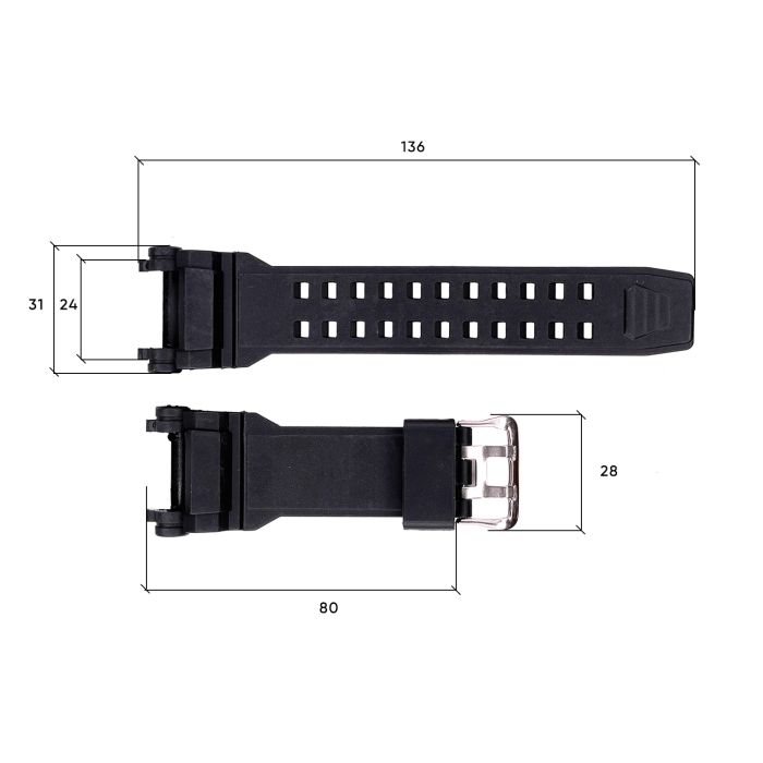 Ремешок для часов Skmei 1343BK Black