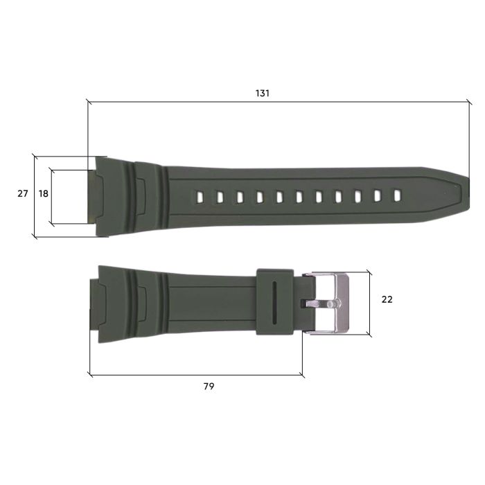 Ремешок для часов Skmei 1454AG Army Green