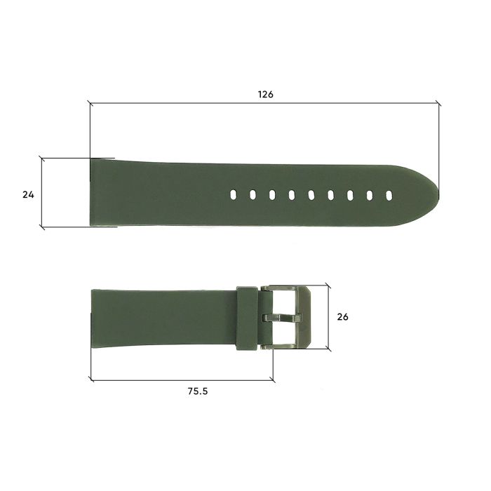 Ремешок для часов Skmei 1469AGWT Army Green-White
