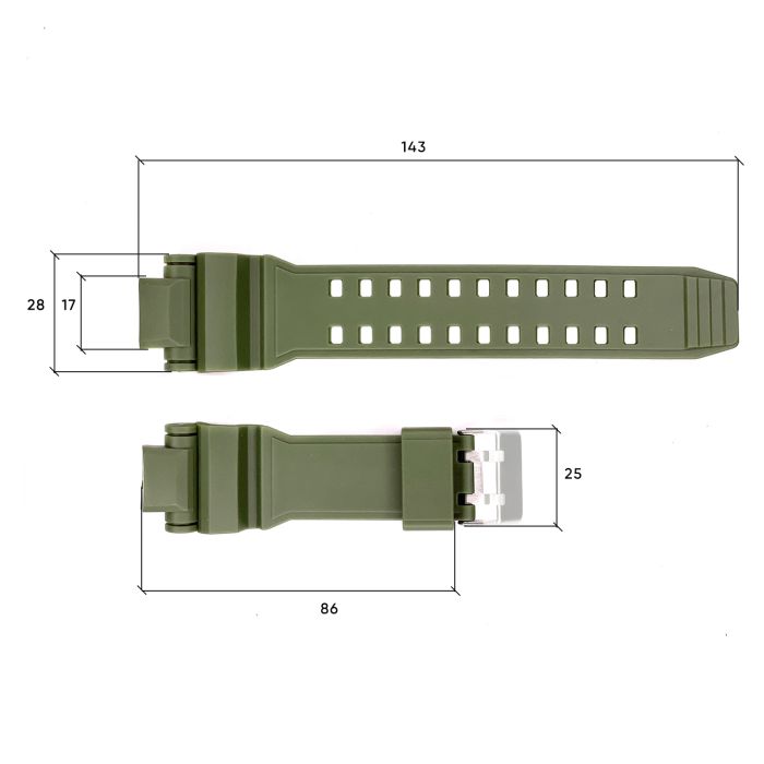 Ремешок для часов Skmei 1617AG Army Green