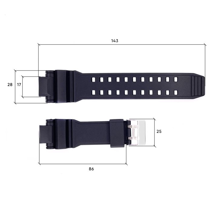 Ремешок для часов Skmei 1617BK Black