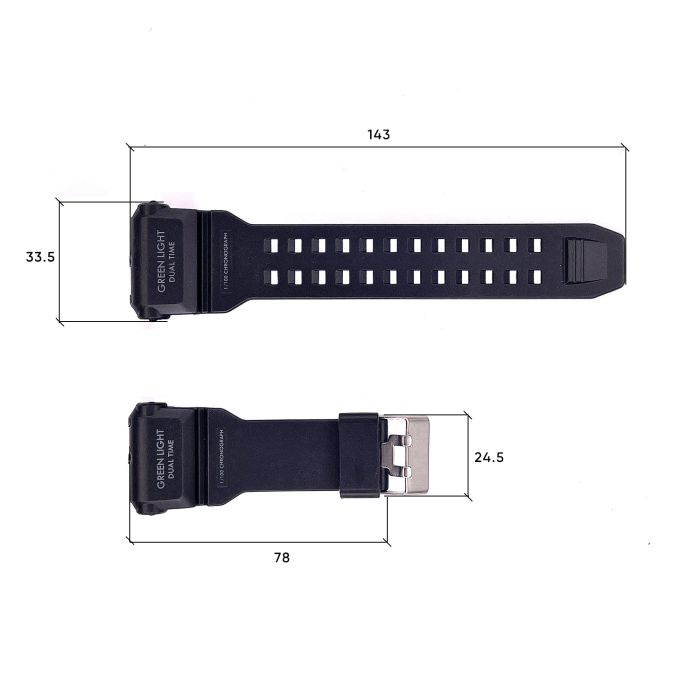 Ремешок для часов Skmei 1637BK Black