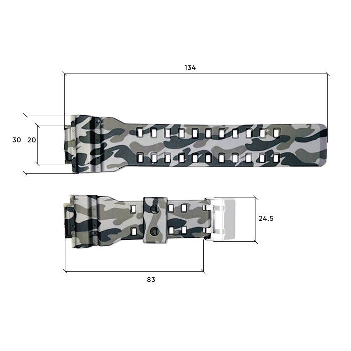 Ремешок для часов Skmei 1688CMGY Camo Gray