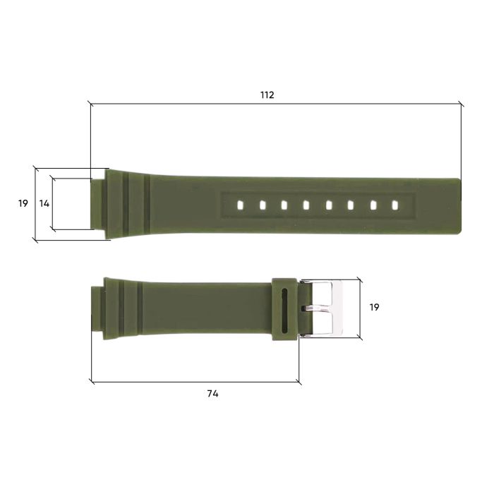 Ремешок для часов Skmei 1715AG Army Green