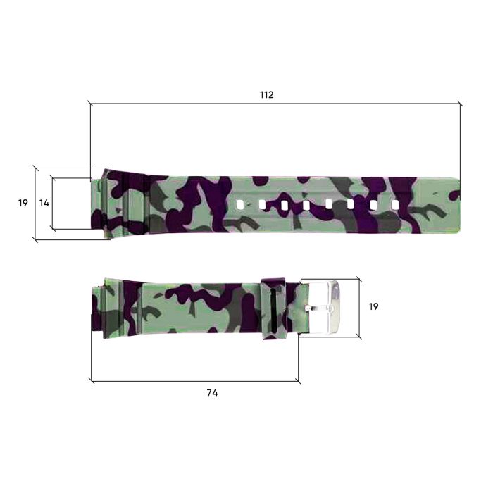 Ремешок для часов Skmei 1715CMGN Camo Green