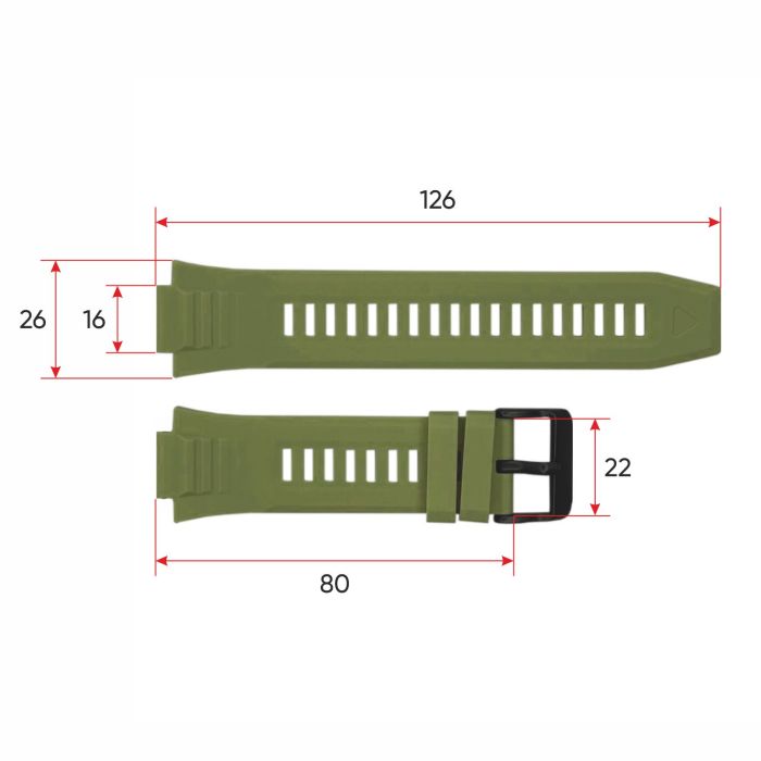 Ремешок для смарт часов MK66  Army Green