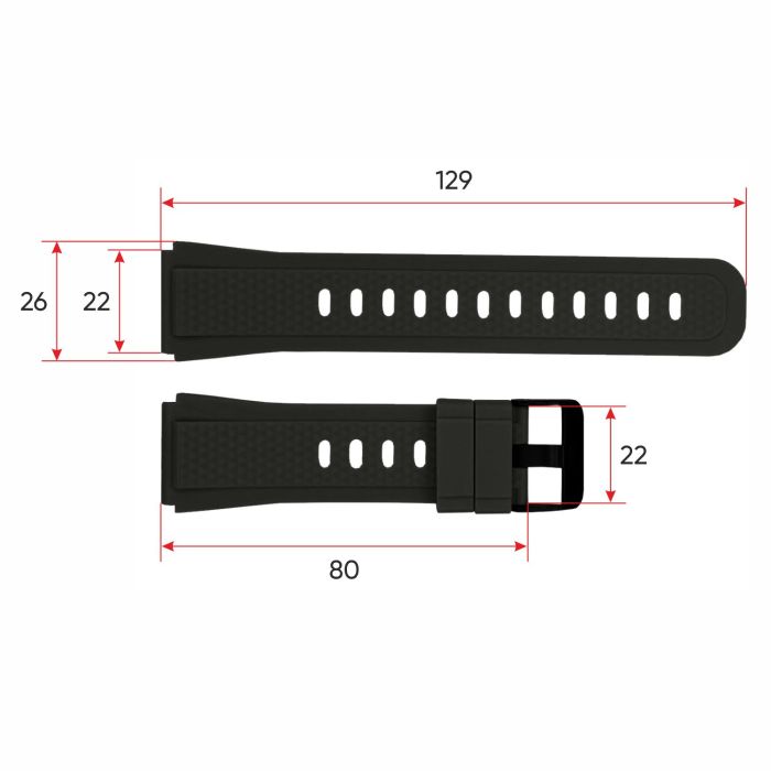 Ремешок для смарт часов Modfit Shockwave Black