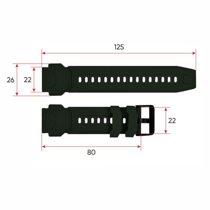 Ремешок для смарт часов Modfit Warrior Black