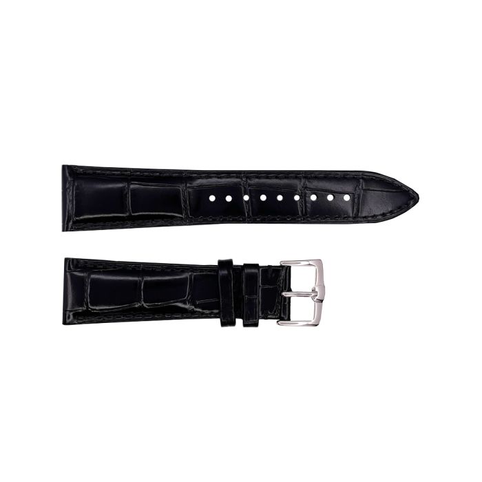 Кожаный ремешок Premium 18х16 мм. Black
