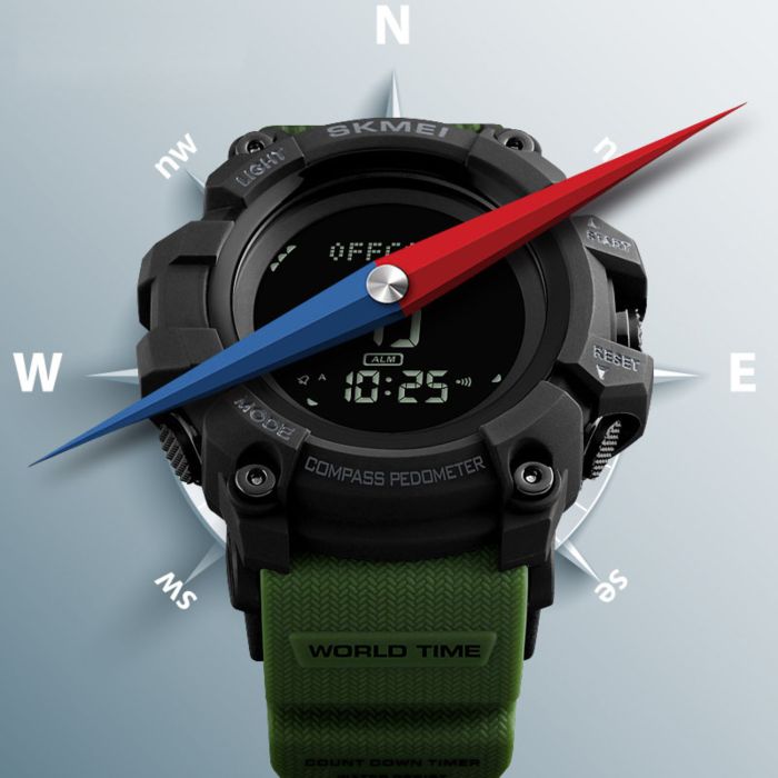 Skmei 1356AG Army Green + Compass