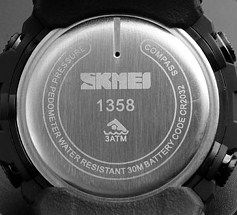 Skmei 1358 Black Smart Watch Compass