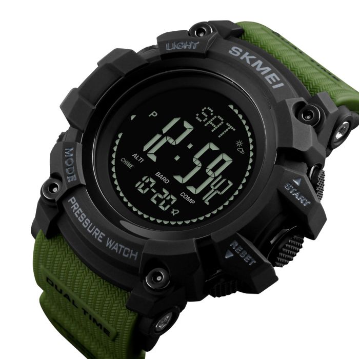 Skmei 1358AG Army Green Smart Watch Compass