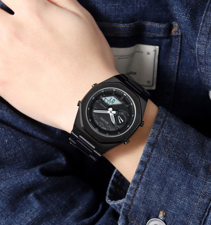 Skmei 1816BKBKWT Black-Black-White