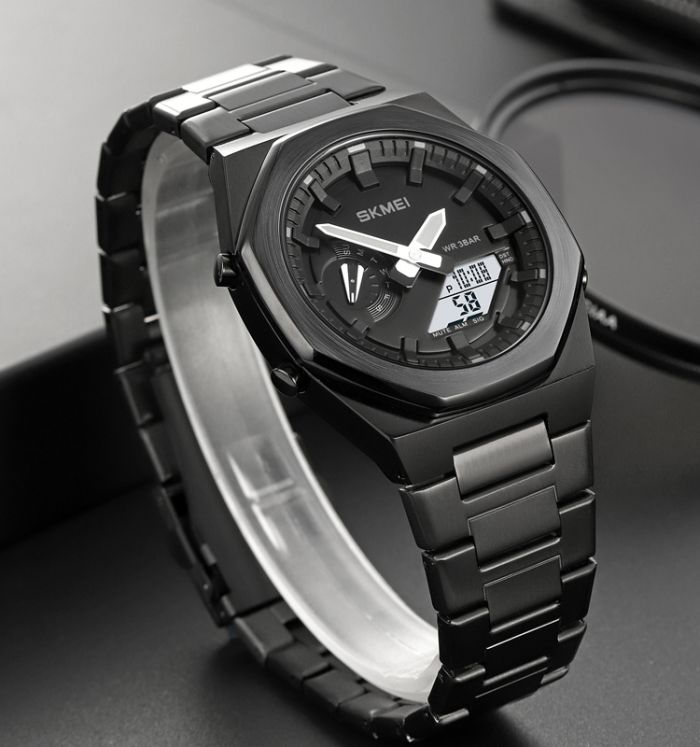 Skmei 1816BKBKWT Black-Black-White