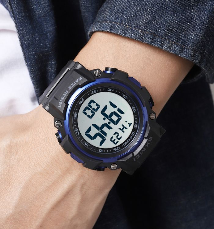 Skmei 1886BUWT Black-Blue-White