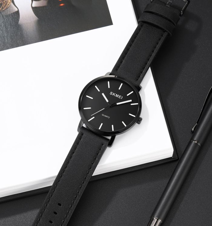 Skmei 1984LBK Black-leather belt