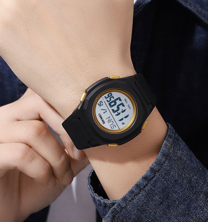 Skmei 2023BKGD-WT Black-Gold White