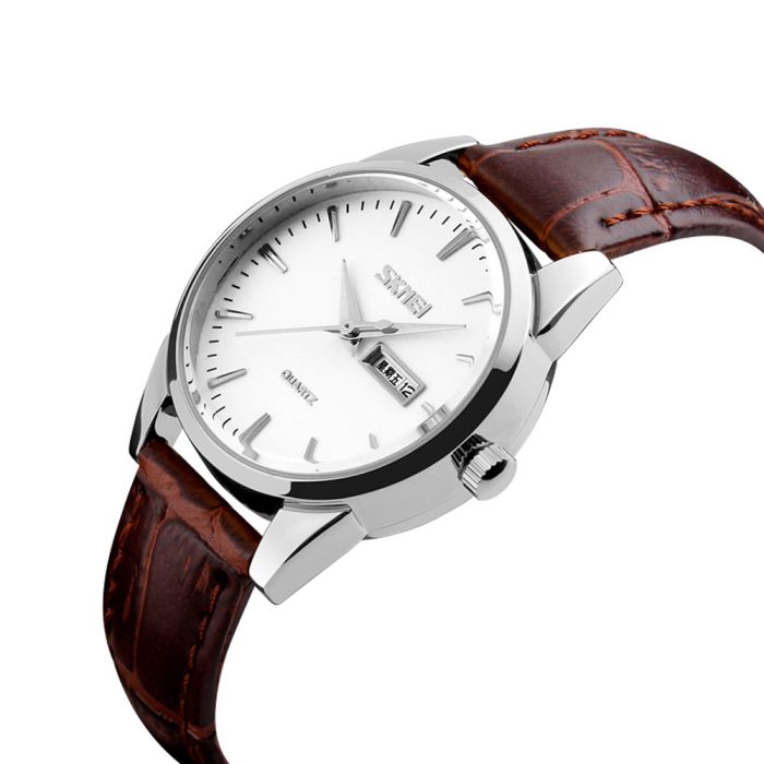 Skmei 9073SIWT-S Silver-White lady