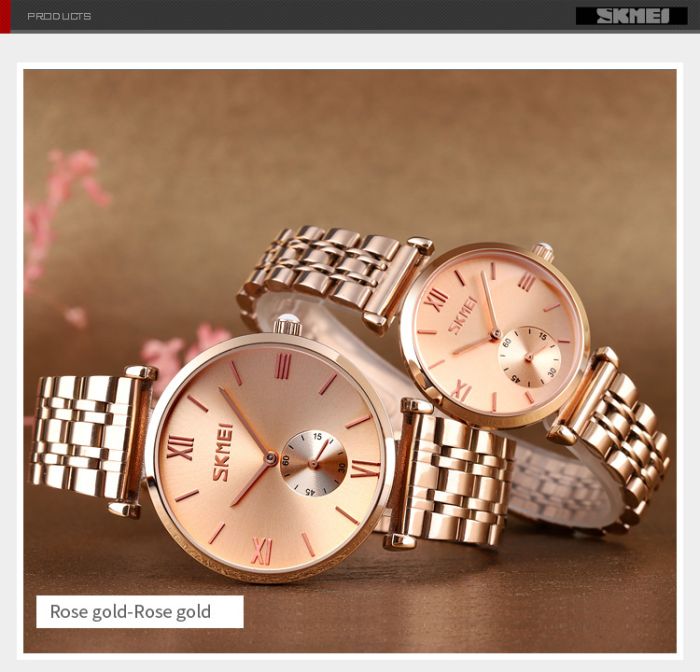 Skmei 9198RGRG-B Rose Gold-Rose Gold