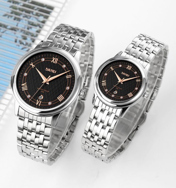 Skmei 9272SIBK-S Silver-Black Lady