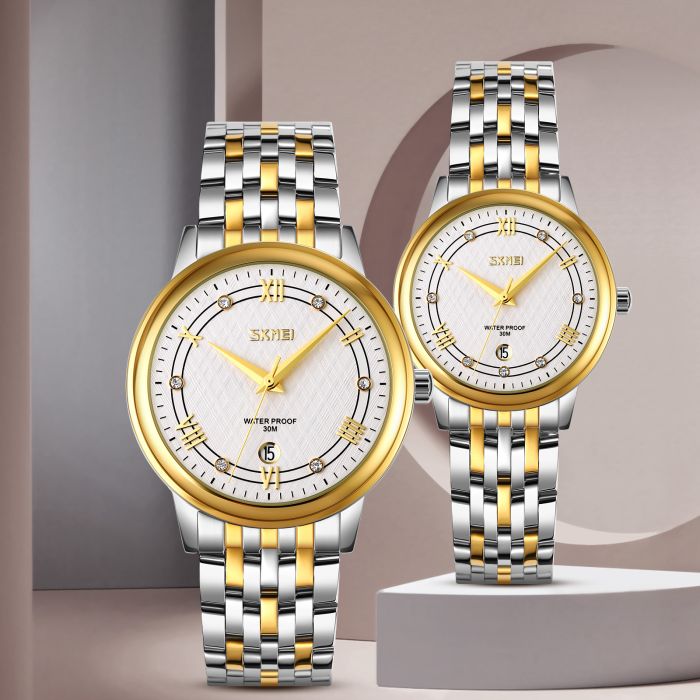 Skmei 9272TGDSI-S Gold/Silver-Silver Lady