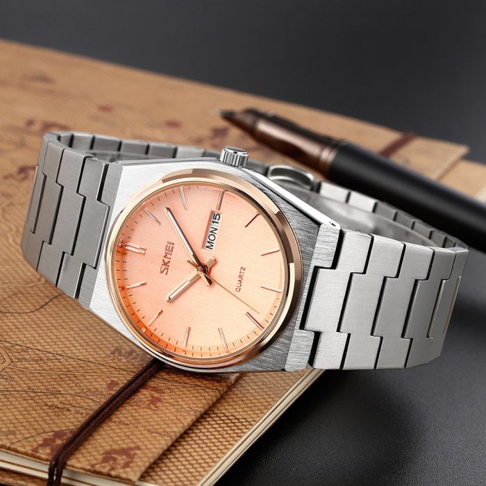 Skmei 9288SIRGRG Silver-Rose Gold-Rose Gold