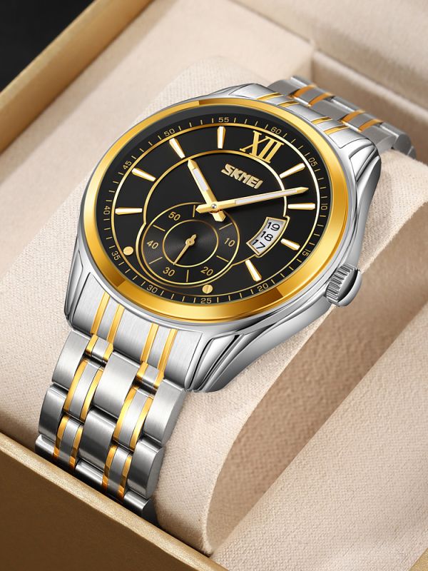 Skmei 9319TGDBK Silver-Gold-Black